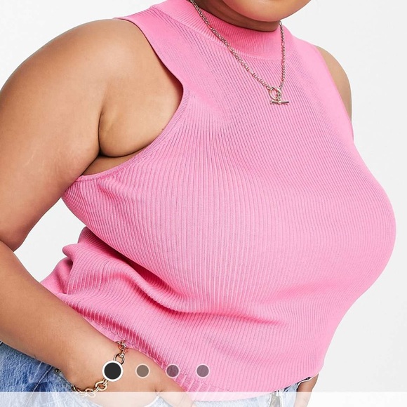Hot pink sweater tank top from asos - Picture 4 of 7